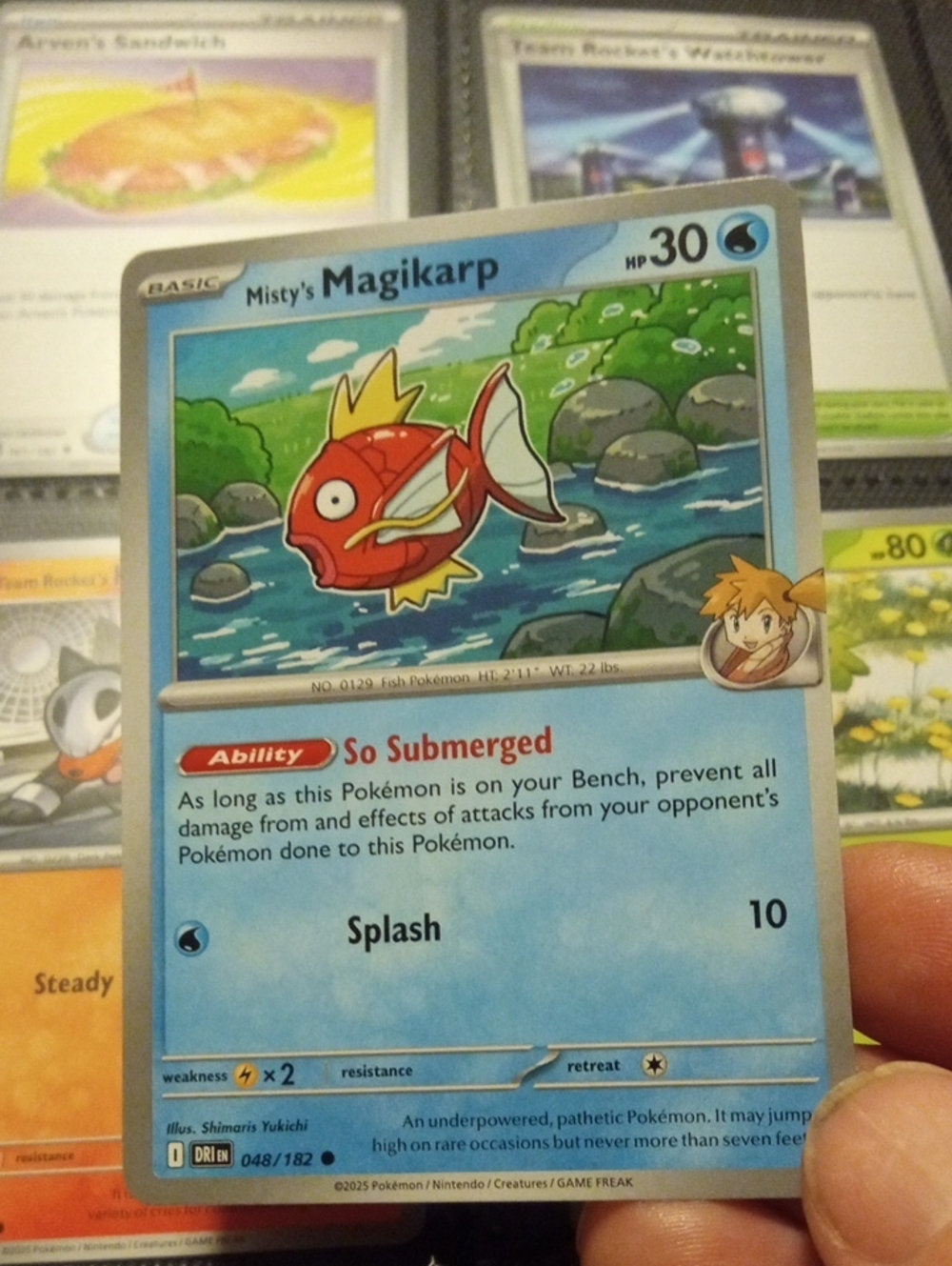 Pokemon Misty’s Magikarp Trading Card – Red/Blue